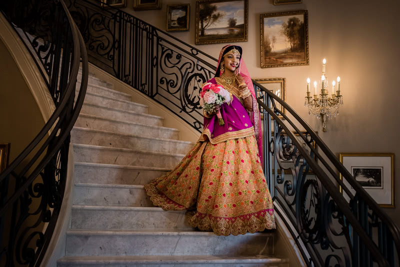 indian bride stairs